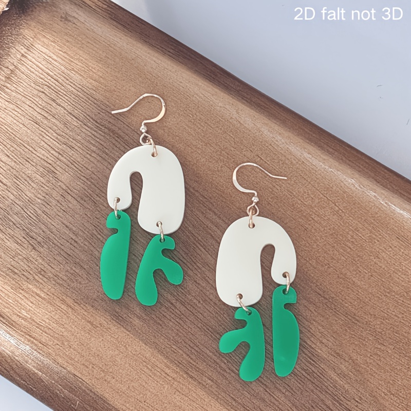 Vintage Cascading Acrylic Earrings, Fresh Pastoral Style